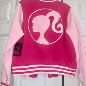 Barbie Varsity jacket sweatshirt material. NWT Hottopic original buyer. Perfect